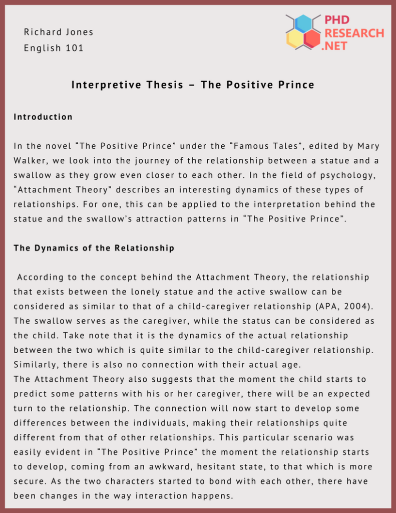 analysis of interpretation thesis